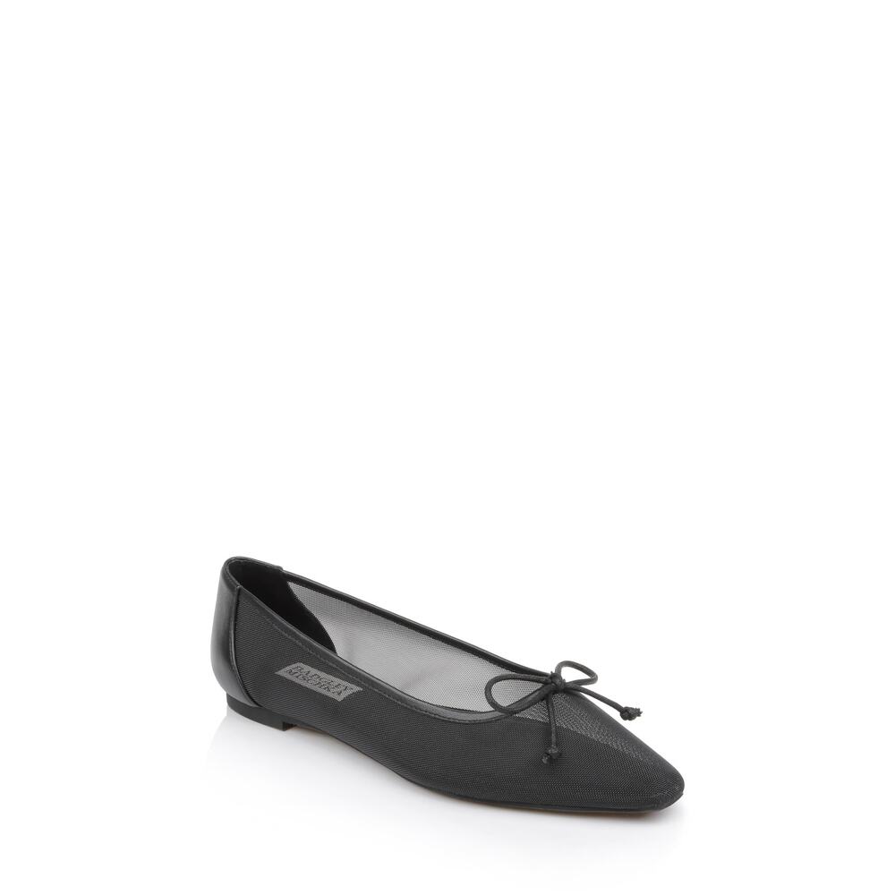 Badgley Mischka Women's Cam Ballet Flat Black Mesh EU 40 US 10